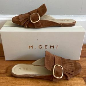 M Gemi Suede Slides Size 38